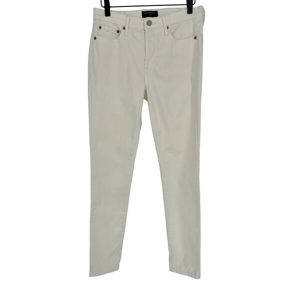 Banana Republic Skinny Jeans Off White Classic Style Mid Rise Summer Casual 27 - Picture 1 of 9